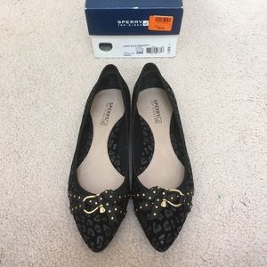 Sperry Top-Sider 8M Linden Black Embossed flats